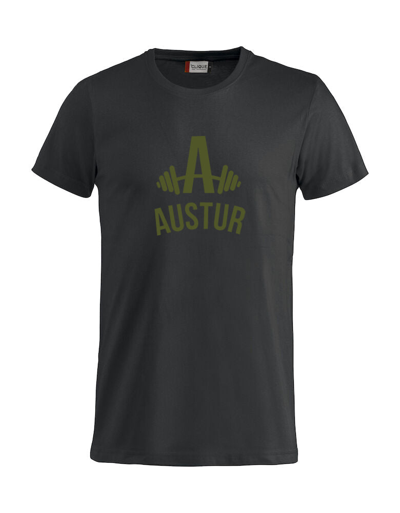 AUSTUR - Bómullarbolur - Svartur