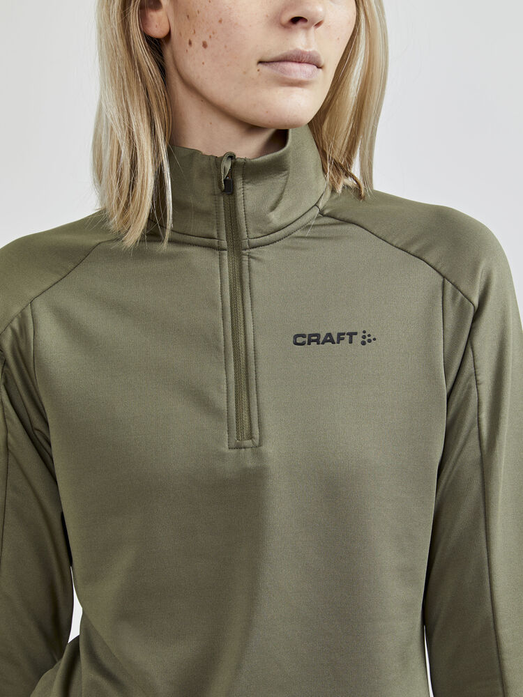 Core Gain hálfrennd peysa - Græn - Dömu- og herrastærðir