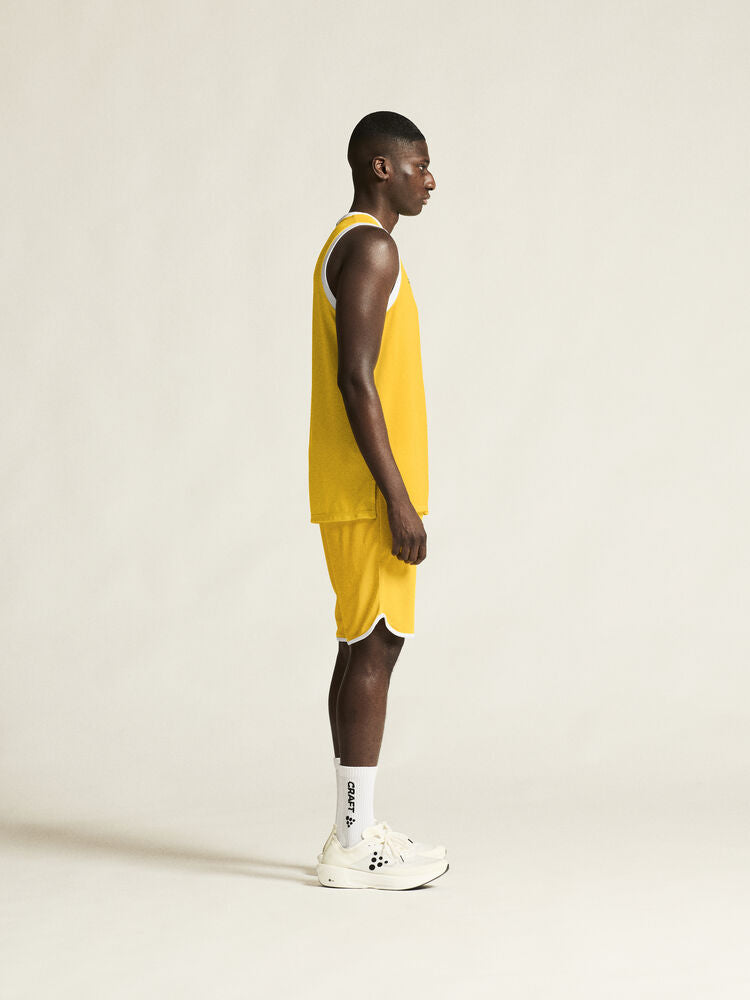 Körfuboltatreyja - Gul með fjólubláum merkingum