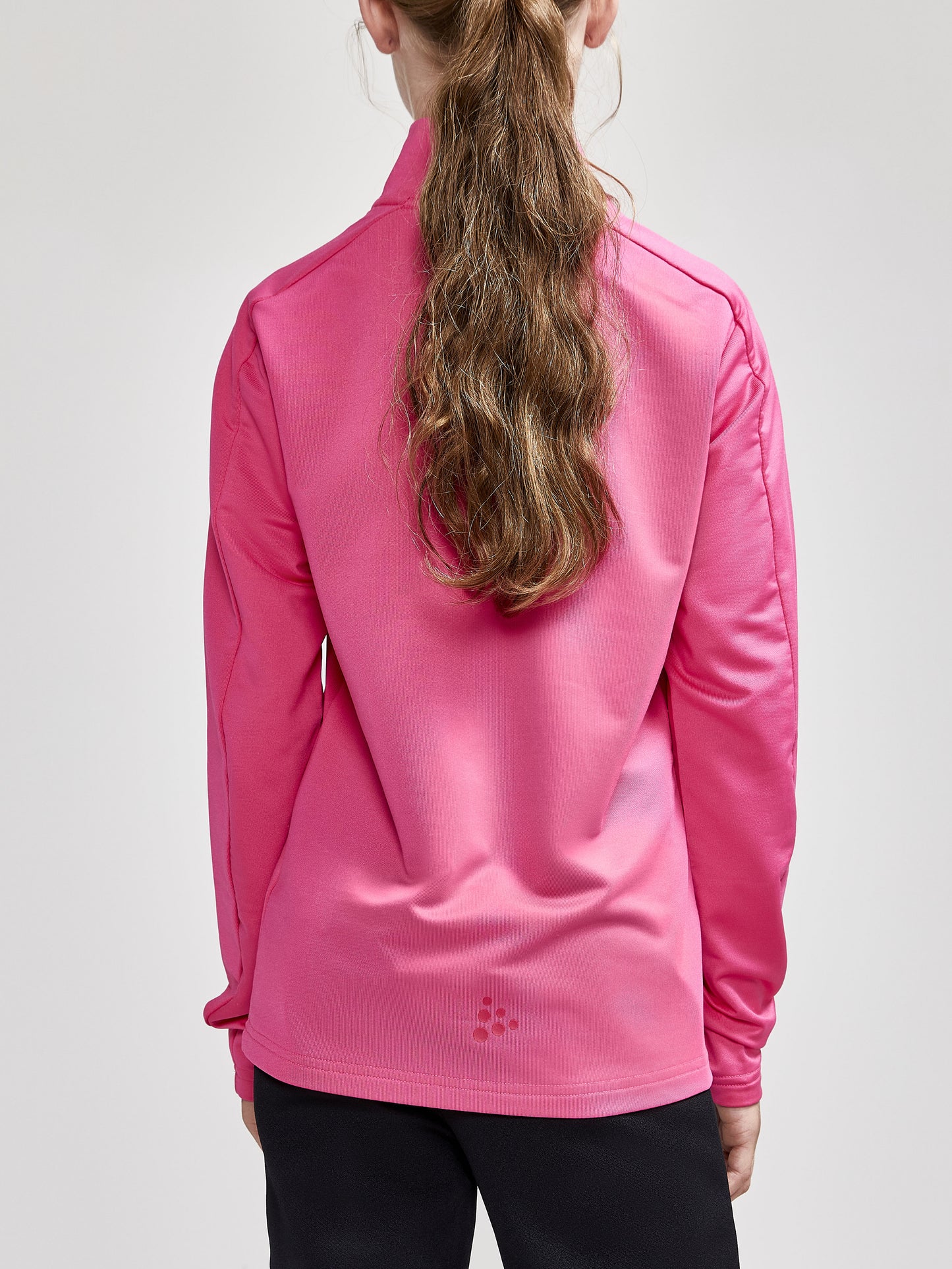 Core Gain hálfrennd hlý peysa - Bleik - Barnastærðir