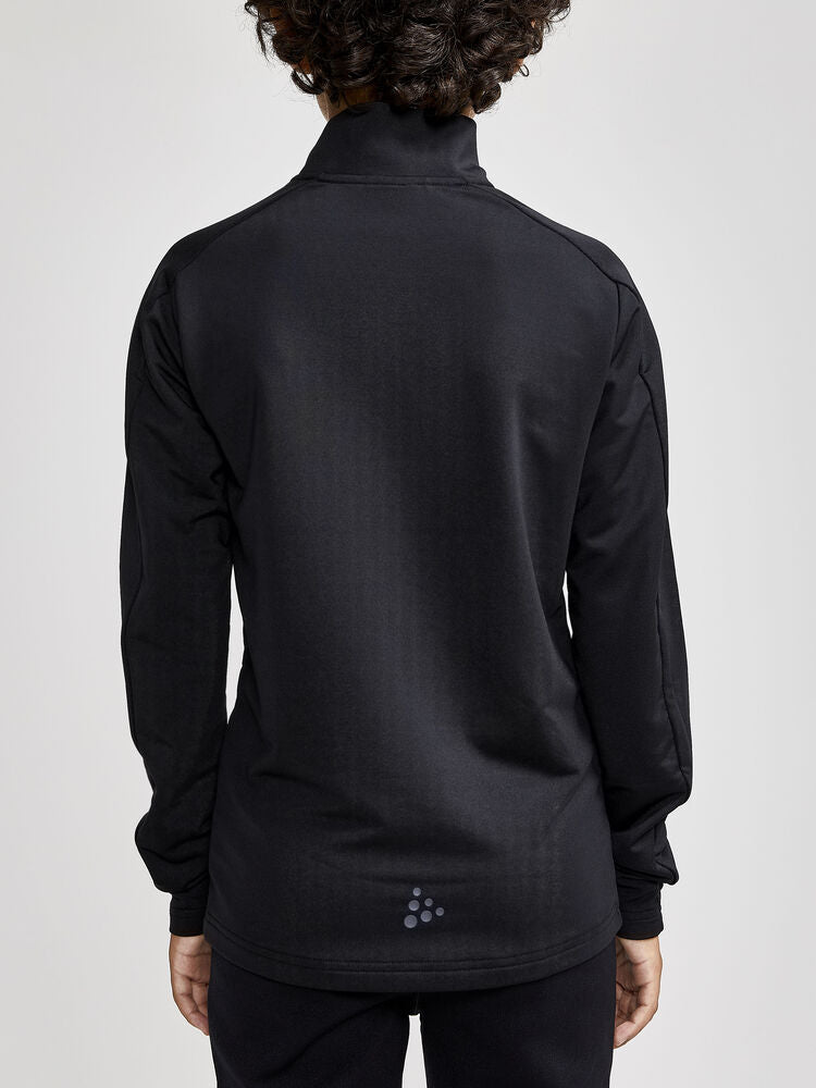 Core Gain hálfrennd hlý peysa  - Svört - Barna, dömu og herra