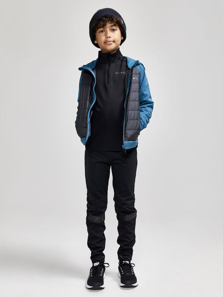 Core Gain hálfrennd hlý peysa  - Svört - Barna, dömu og herra