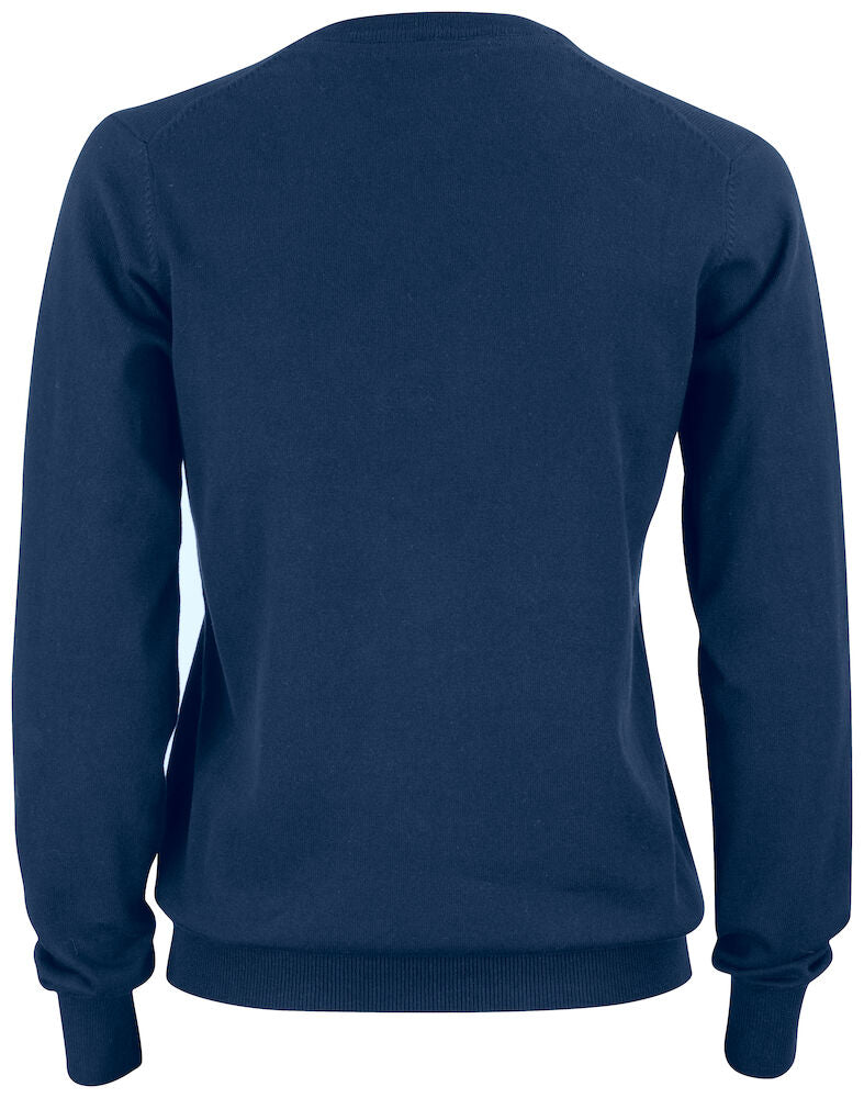 Oakville V-neck peysa - dökkblá - dömusnið