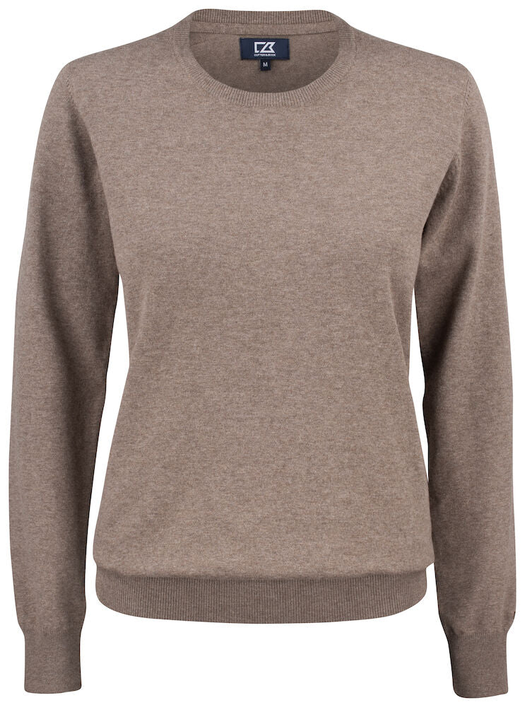 Oakville V-neck peysa - beige - dömusnið