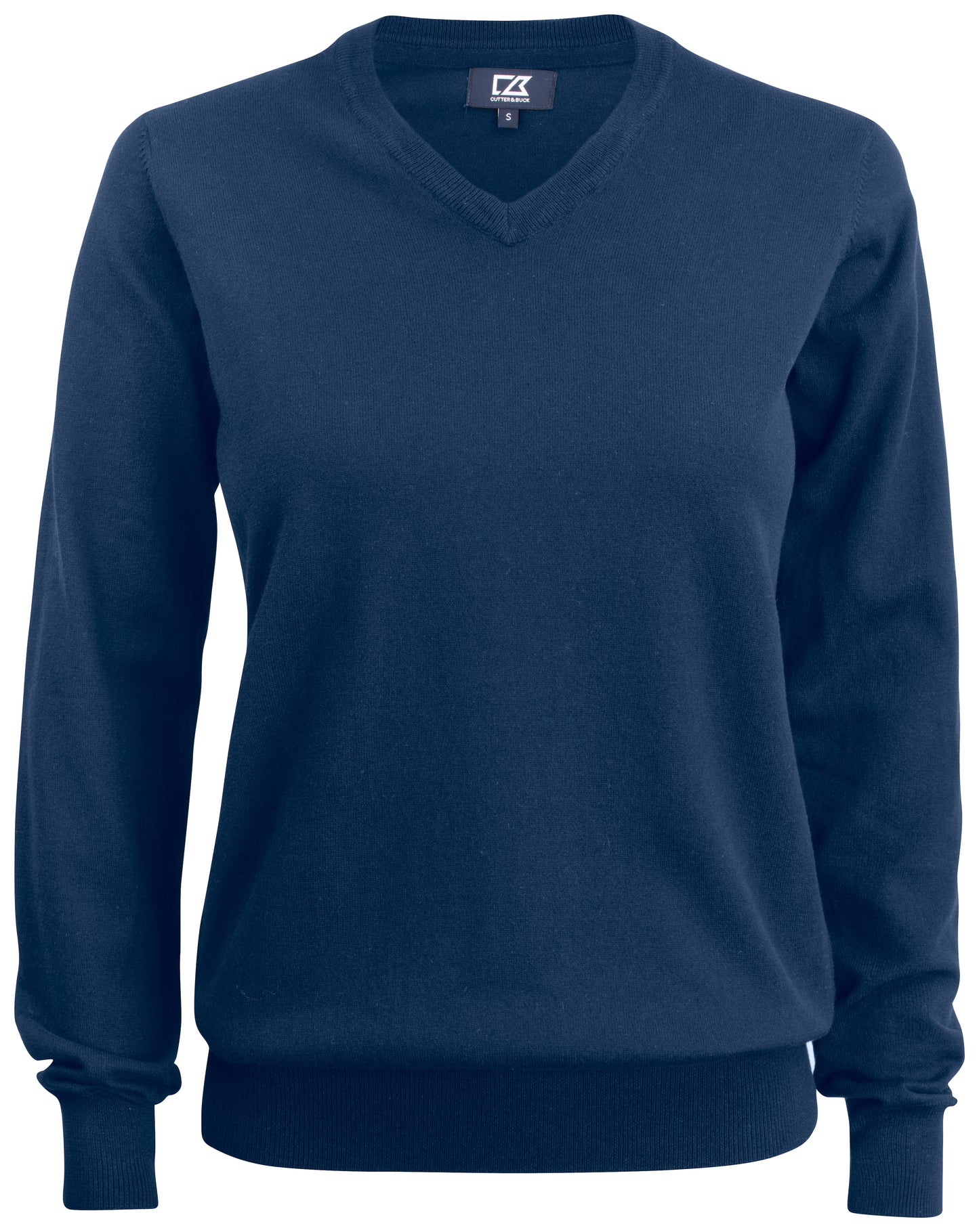 Oakville V-neck peysa - DÖKKBLÁ - (dömusnið)