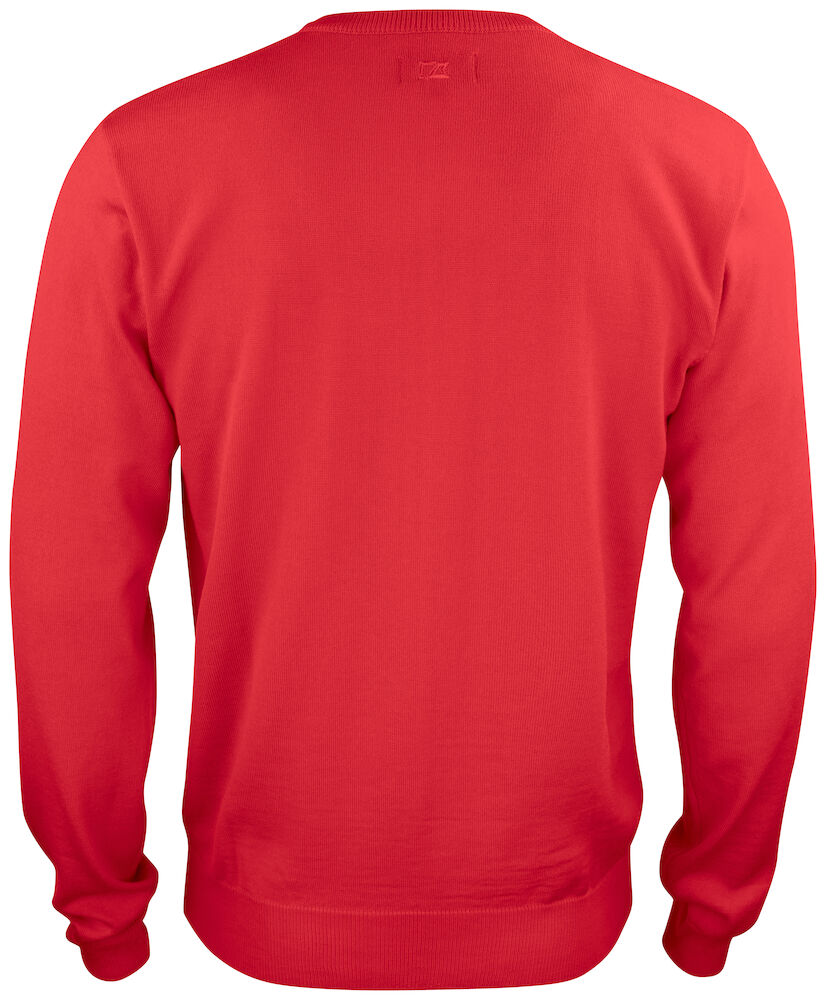 Everett V-neck peysa - rauð - dömu- og herrastærðir (100% cashwool)