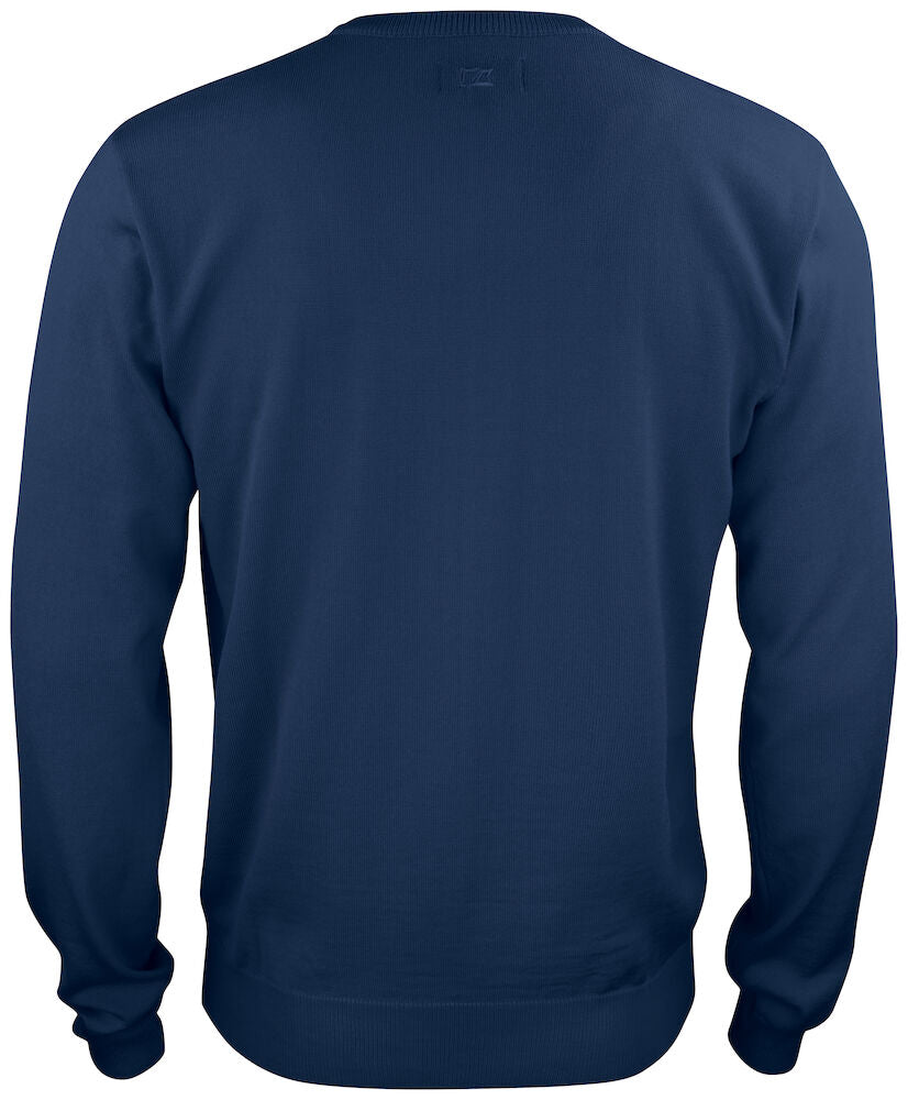Everett V-neck peysa - dökkblá - dömu- og herrastærðir (100% cashwool)