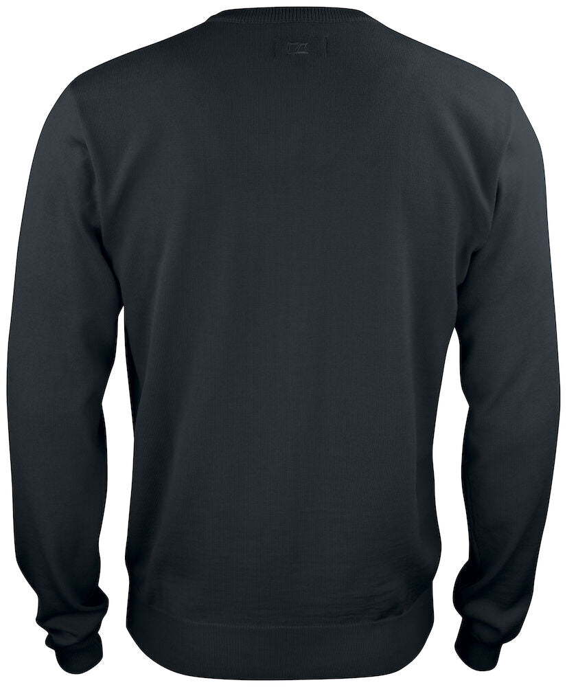Everett V-neck peysa - svört - dömu- og herrastærðir (100% cashwool)