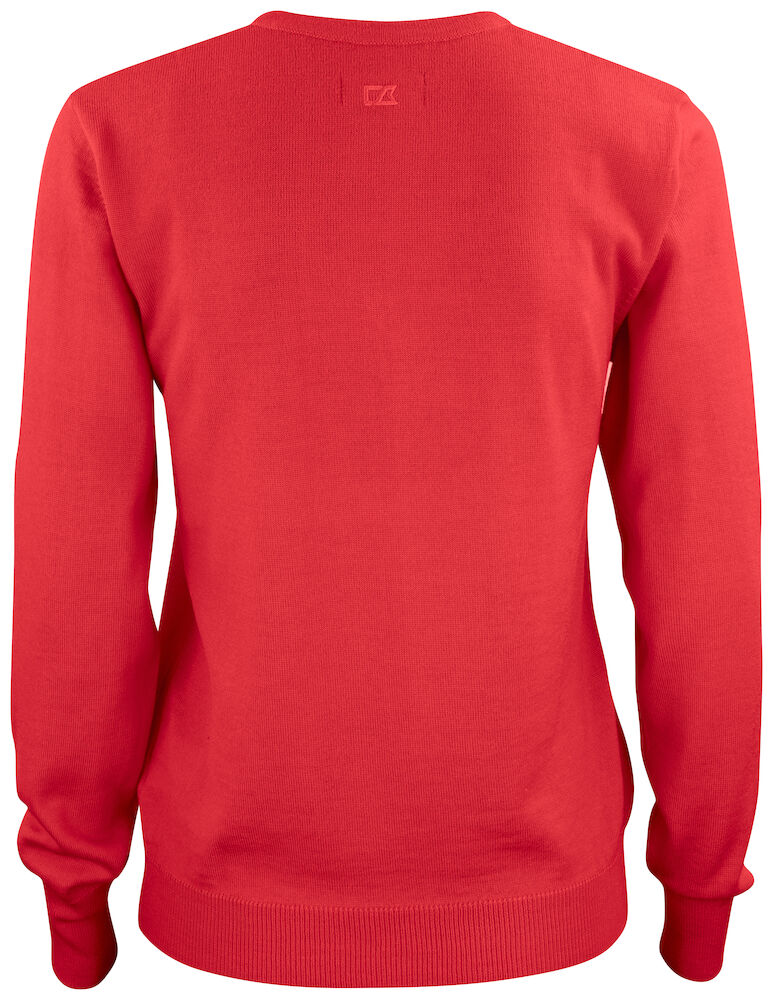 Everett V-neck peysa - rauð - dömu- og herrastærðir (100% cashwool)