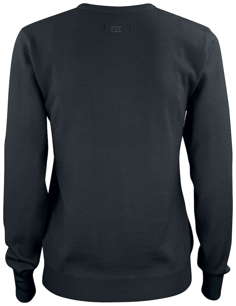 Everett V-neck peysa - svört - dömu- og herrastærðir (100% cashwool)