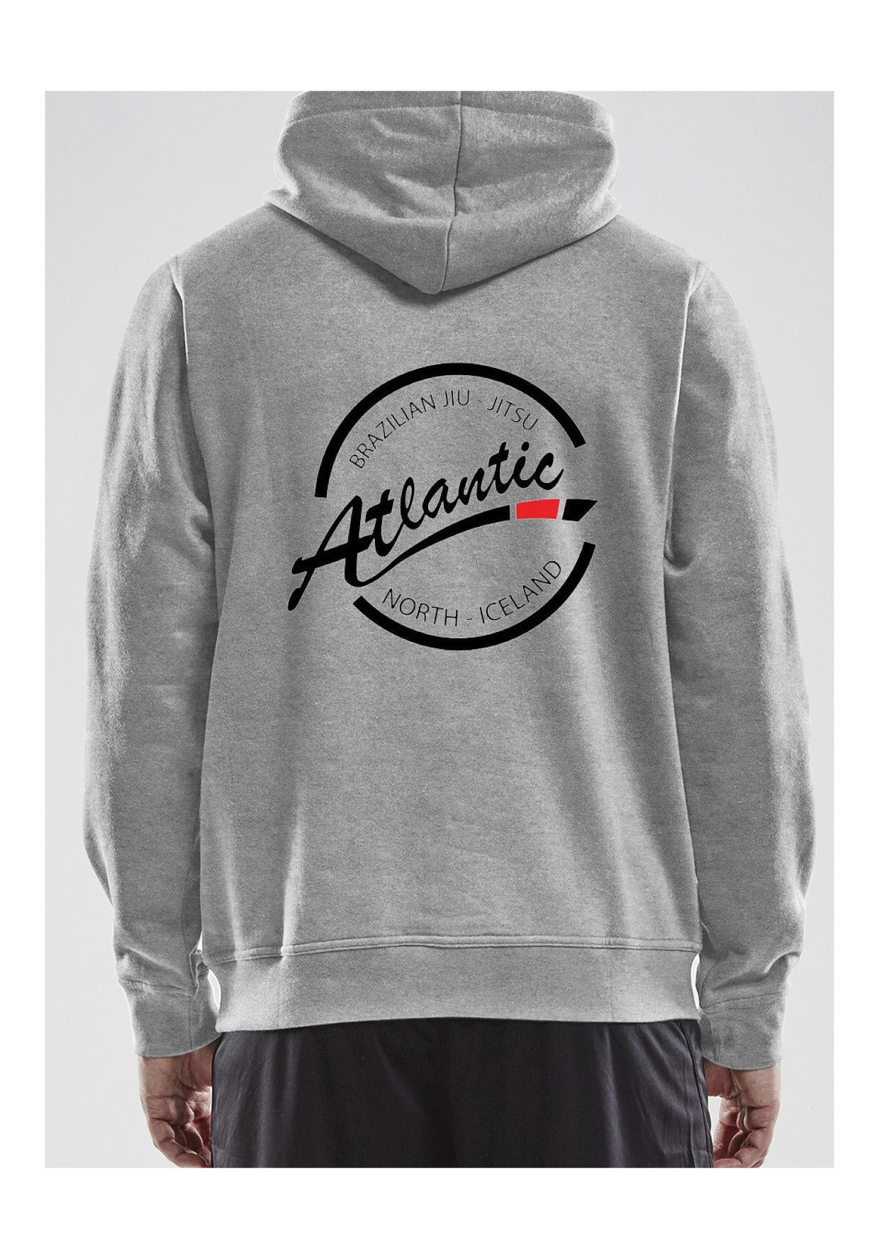Atlantic Jiu Jitsu - Hettupeysa - allar stærðir - grá