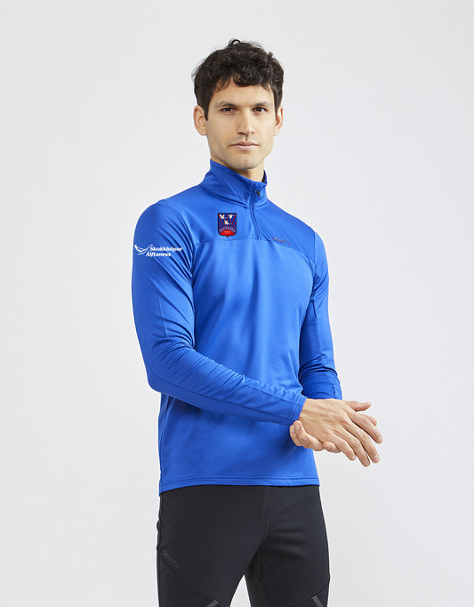 ÁLFTANES - Hálfrennd peysa- Blá (hlý) - dömu- og herrastærðir