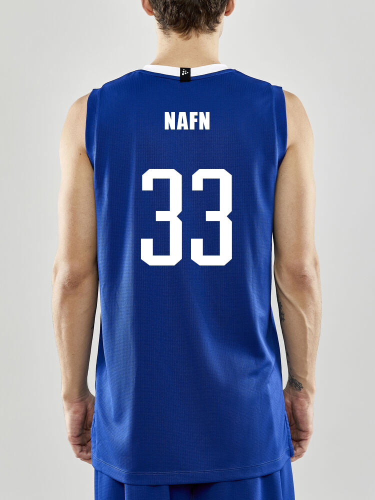 Körfuboltatreyja - Blá með hvítum merkingum