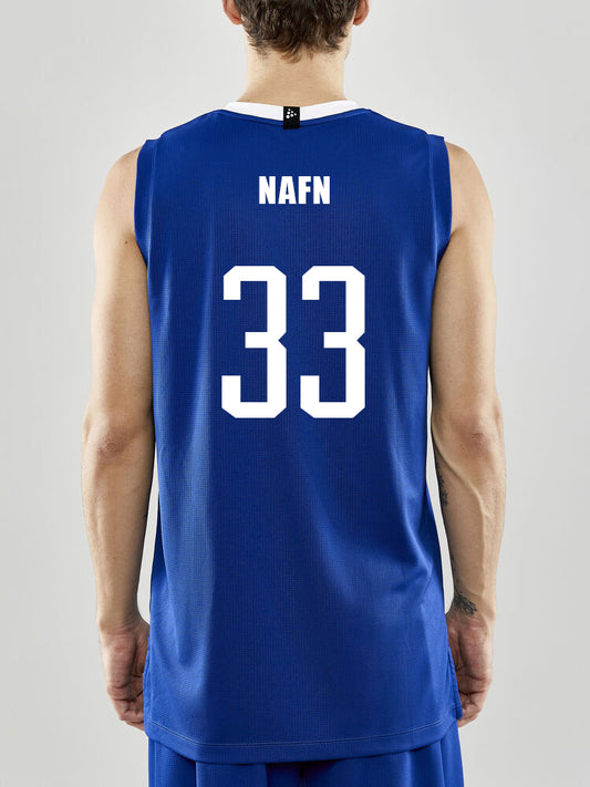 Körfuboltatreyja - Blá með hvítum merkingum