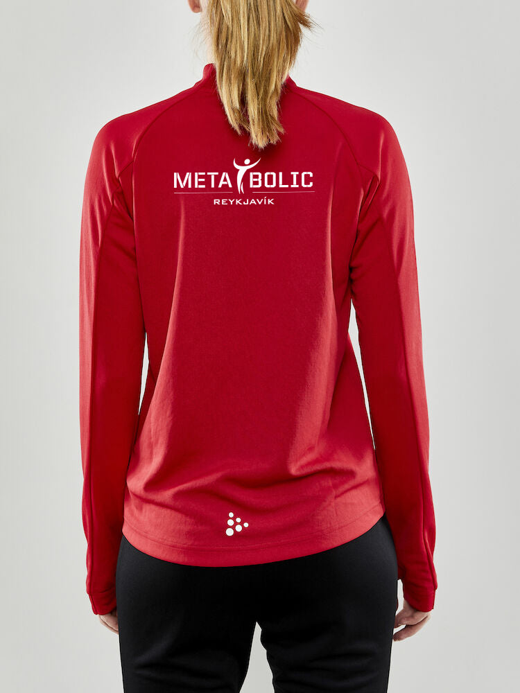 METABOLIC - Evolve Hálfrennd peysa - Rauð