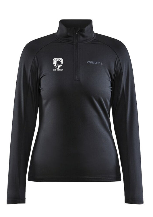 GKG - Core Gain hálfrennd hlý peysa  - svört - dömu- og herrastærðir