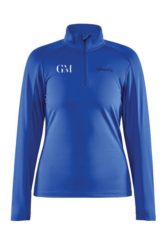 GM KONUR - Core Gain hálfrennd hlý peysar - blá - dömu- og herrastærðir