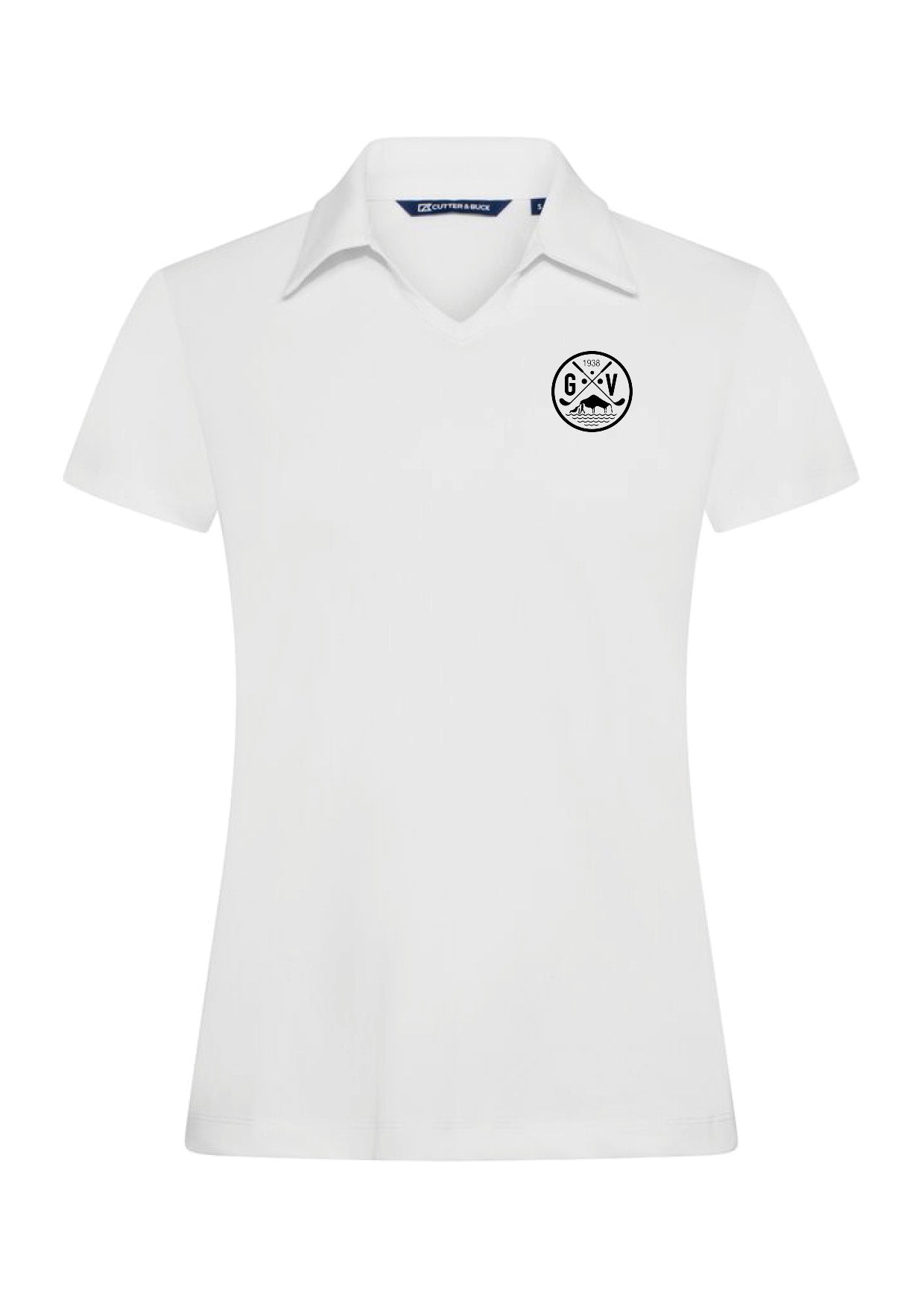 GV - Virtue polo V-neck bolur - hvítur - dömusnið