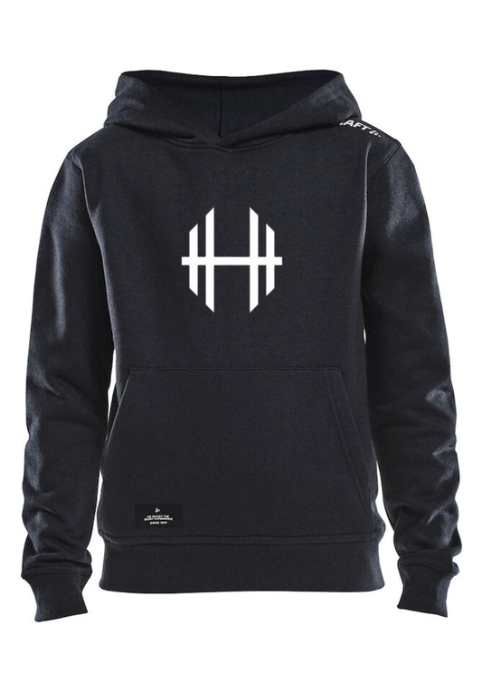 Hlíð heilsurækt - Hettupeysa - allar stærðir (með stóru merki að framan)