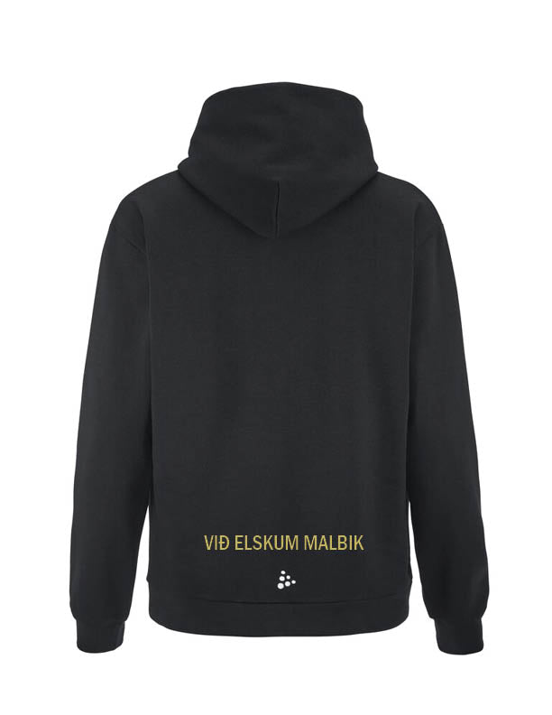 AFMÆLISÚTGÁFA - Hettupeysa - svört með gylltum merkingum - allar stærðir