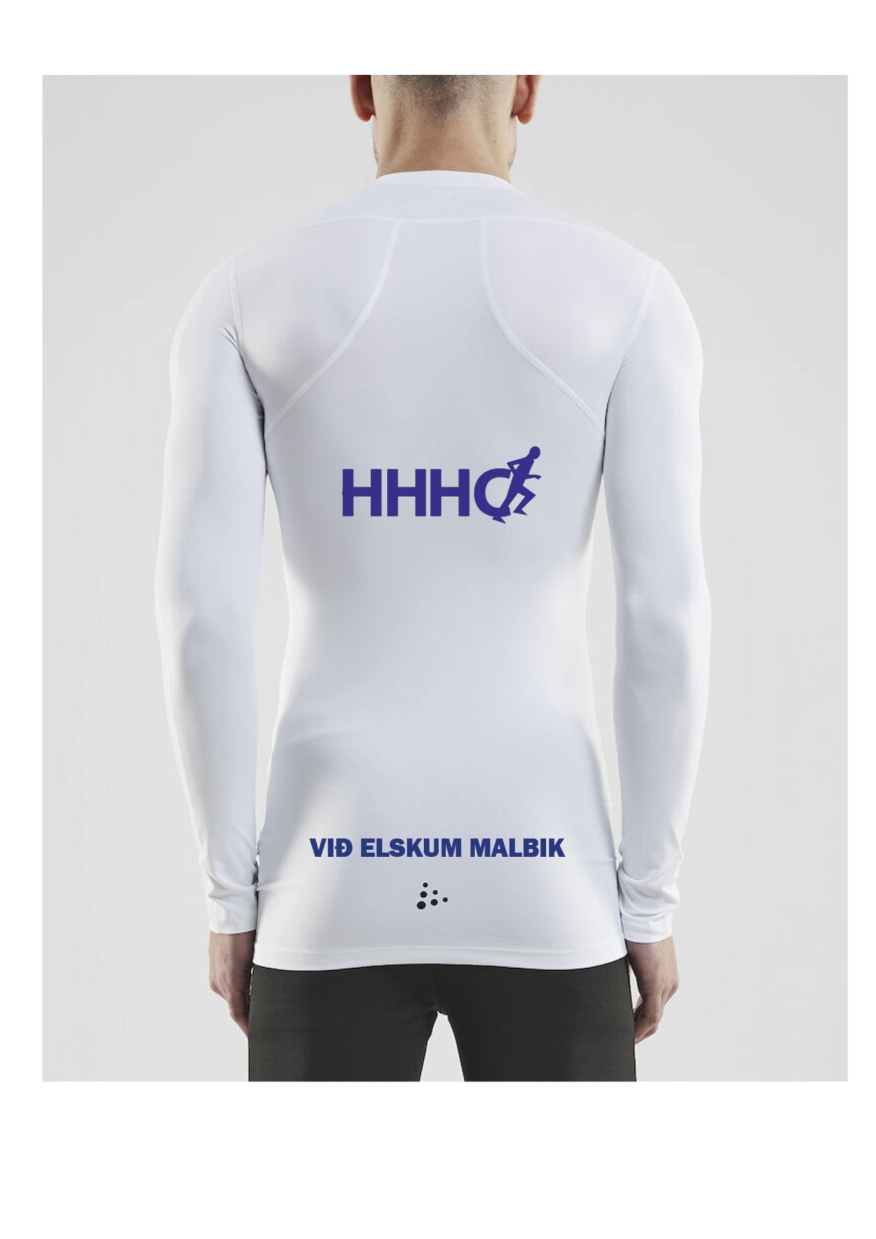 HHHC - Compression Síðerma toppur - Unisex - Hvítur
