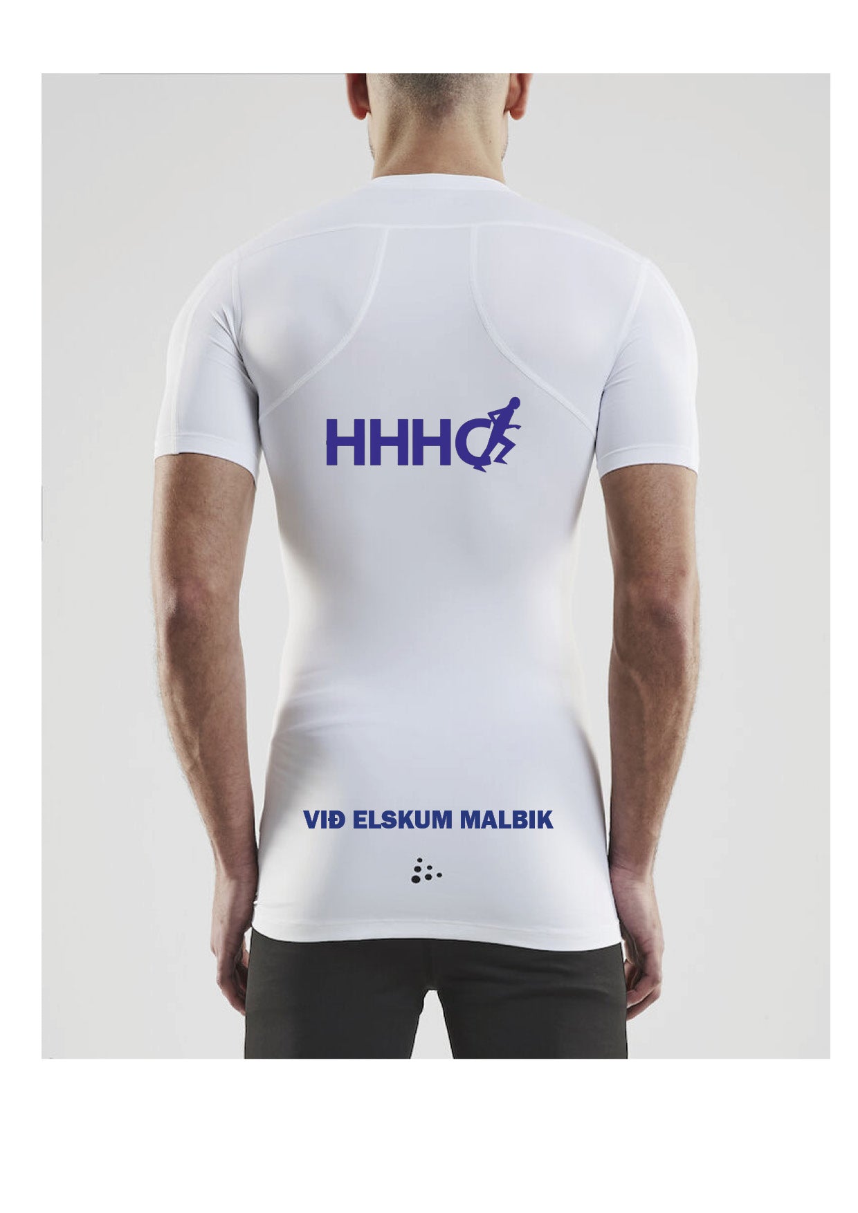 HHHC - Compression Stutterma toppur - Unisex - Hvítur