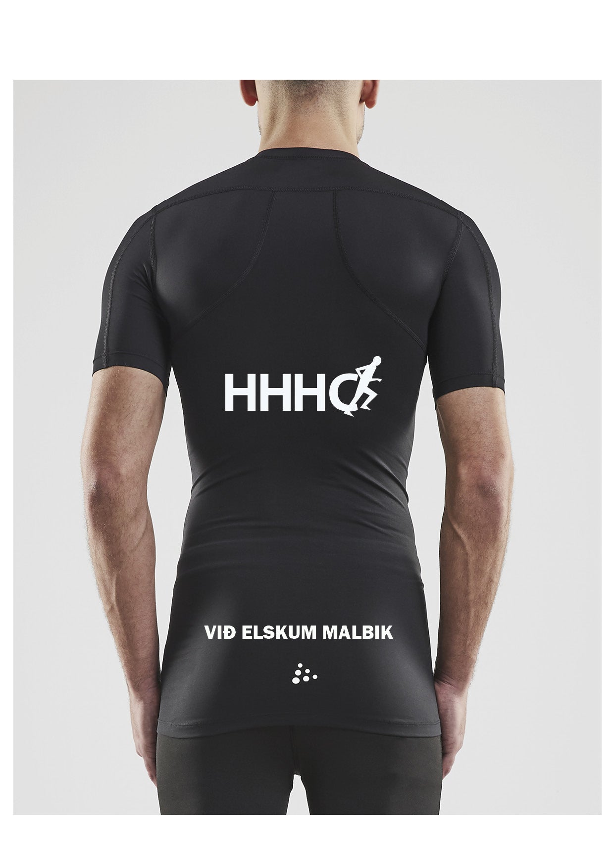 HHHC - Compression Stutterma toppur - Unisex - Svartur