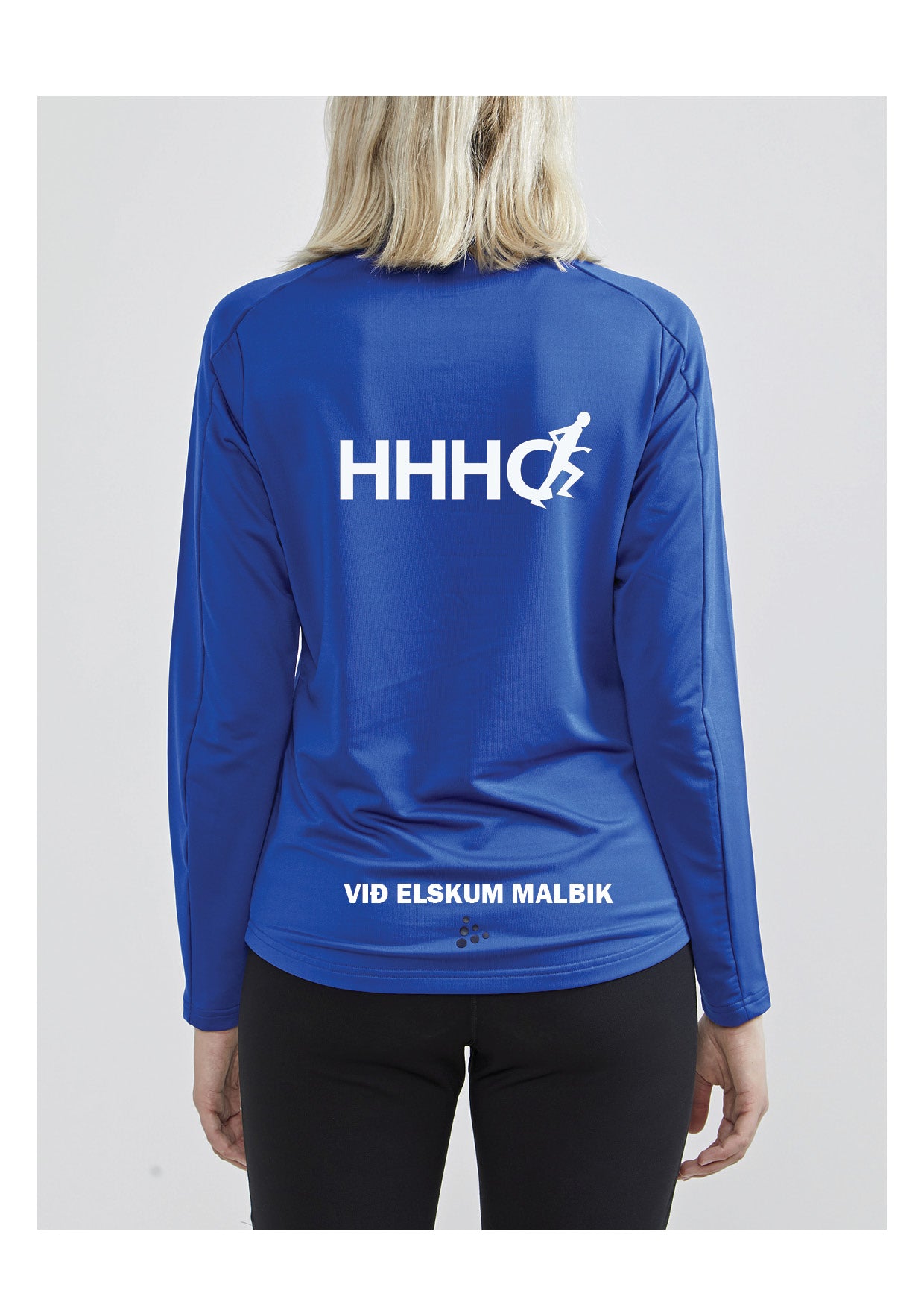 HHHC - Hálfrennd Peysa (hlý) - dömusnið - Blá