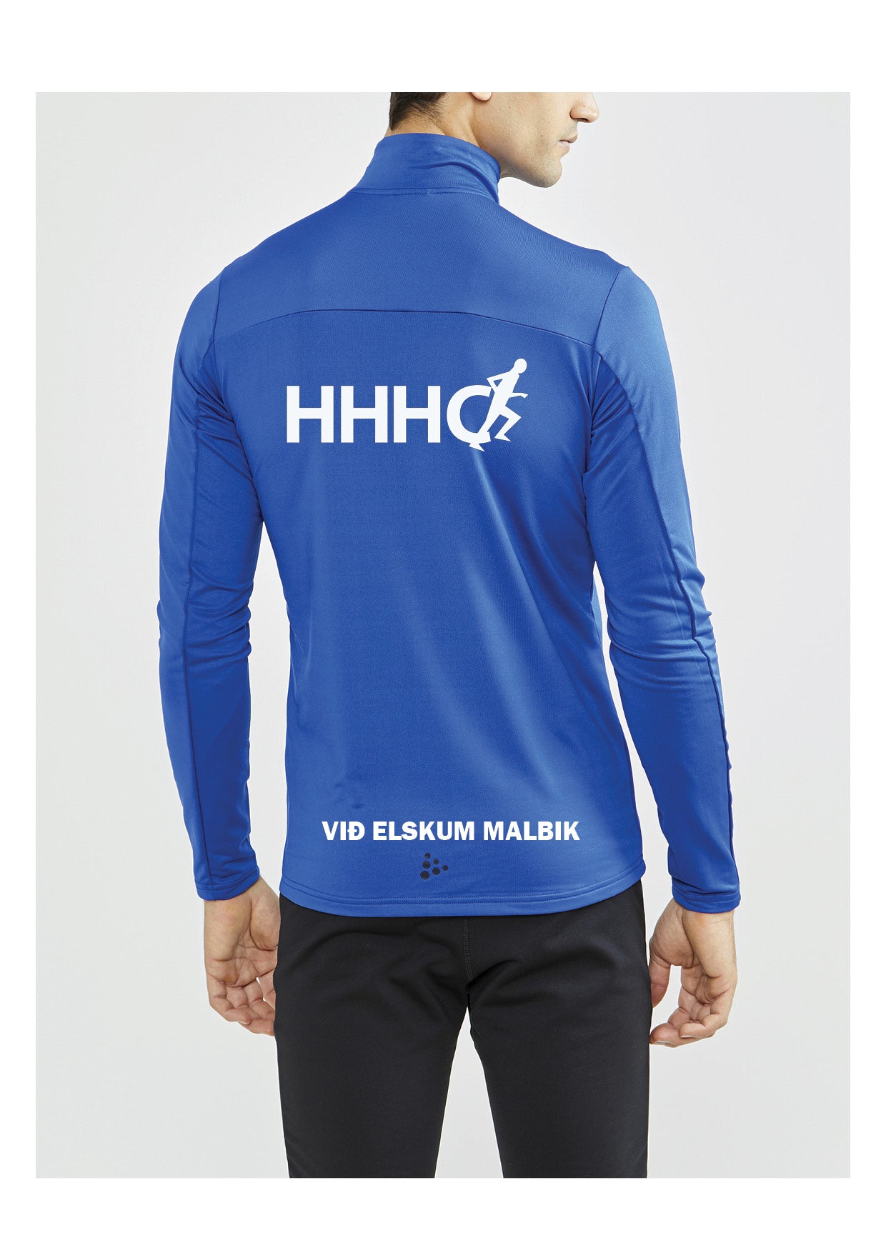 HHHC - Hálfrennd Peysa (hlý) - herrasnið - Blá