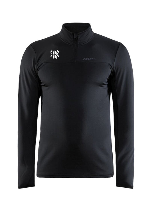 Hjólareiðafélag Akureyrar -  Hálfrennd peysa (hlý) - svört