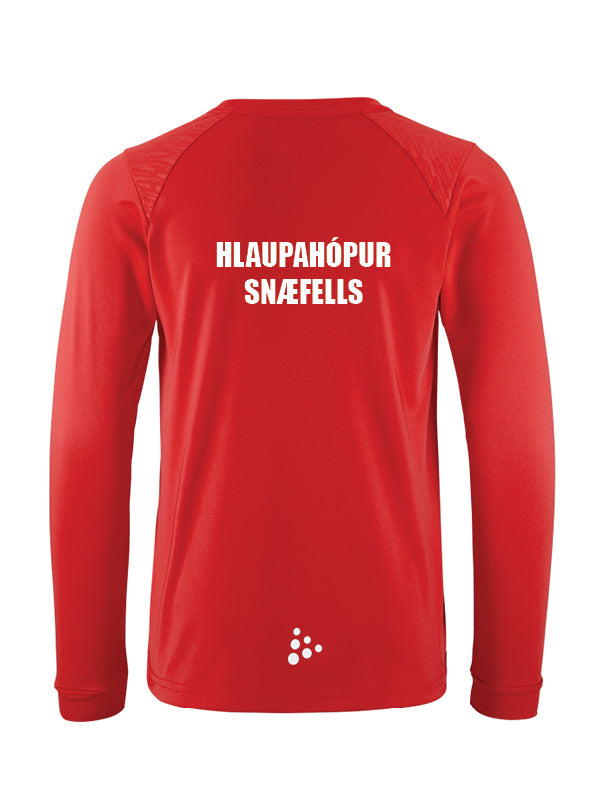 HLAUPAHÓPUR SNÆFELLS - Rush 2.0 síðerma æfingabolur - rauður - allar stærðir