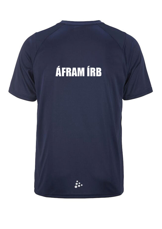 ÍRB - Stutterma bolur með brjóstlógó og ÁFRAM ÍRB á baki - Allar stærðir