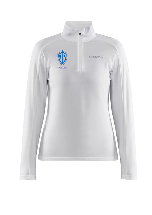 ÍR FRJÁLSAR - Hálfrennd peysa- hvít (hlý) - dömu- og herrastærðir