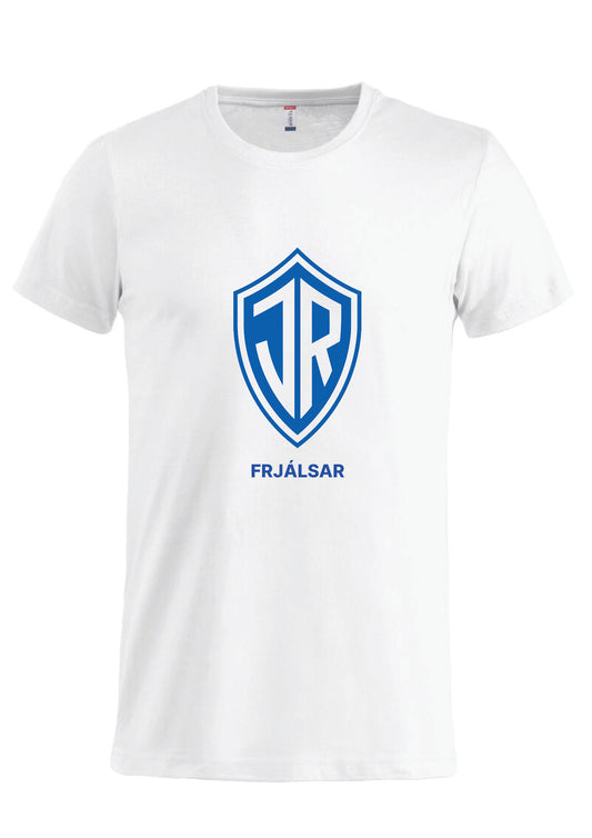 ÍR FRJÁLSAR - Stutterma bómullarbolur með stóru merki - hvítur