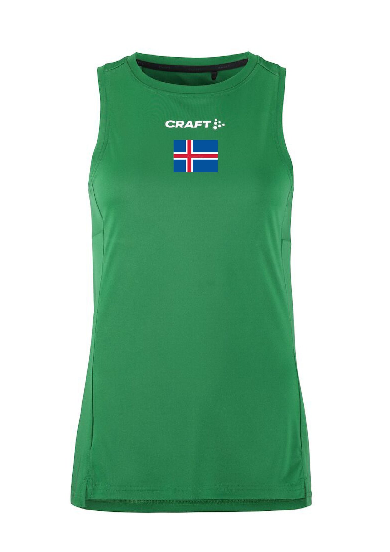 Hlýrabolur - grænn - Íslenski fáninn