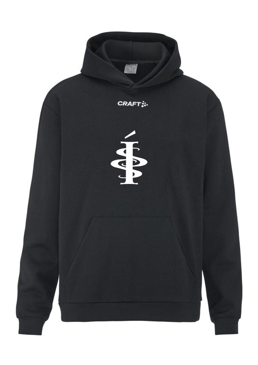 ÍSS - Stuðningsmanna-hettupeysa - svört - allar stærðir