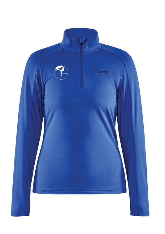 Klifurfélagið Björk - Hálfrennd peysa (hlý) - dömusnið  - blá