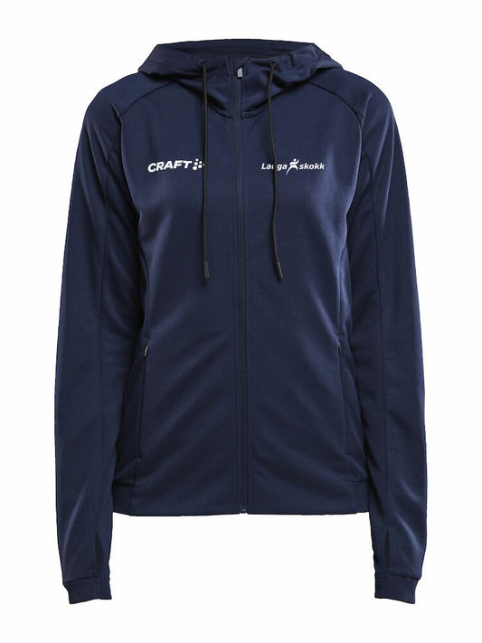 LAUGASKOKK - Rennd hettupeysa - Navy - Allar stærðir