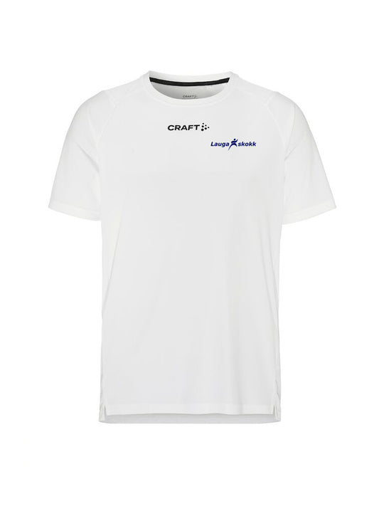 LAUGASKOKK - Stuttermabolur - Hvítur- Allar stærðir