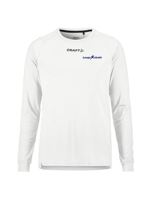 LAUGASKOKK - Síðerma bolur - Hvítur - Allar stærðir