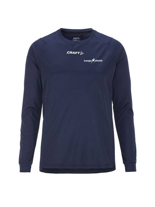 LAUGASKOKK - Síðerma bolur - Navy - Allar stærðir