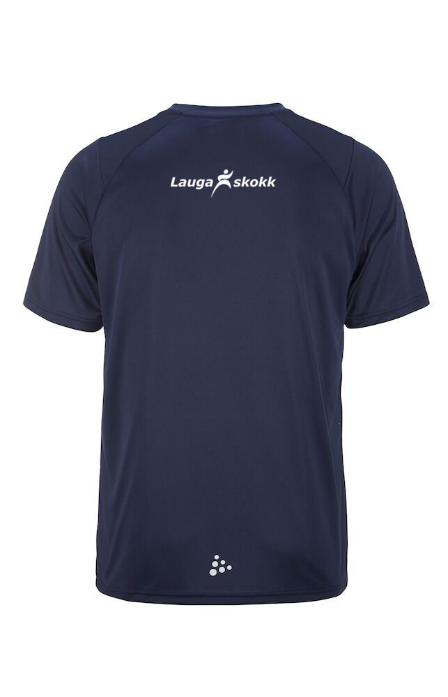 LAUGASKOKK - Stuttermabolur - Navy - Allar stærðir