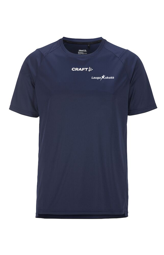 LAUGASKOKK - Stuttermabolur - Navy - Allar stærðir