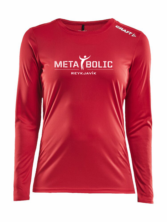 METABOLIC Síðerma Bolur - Rauður