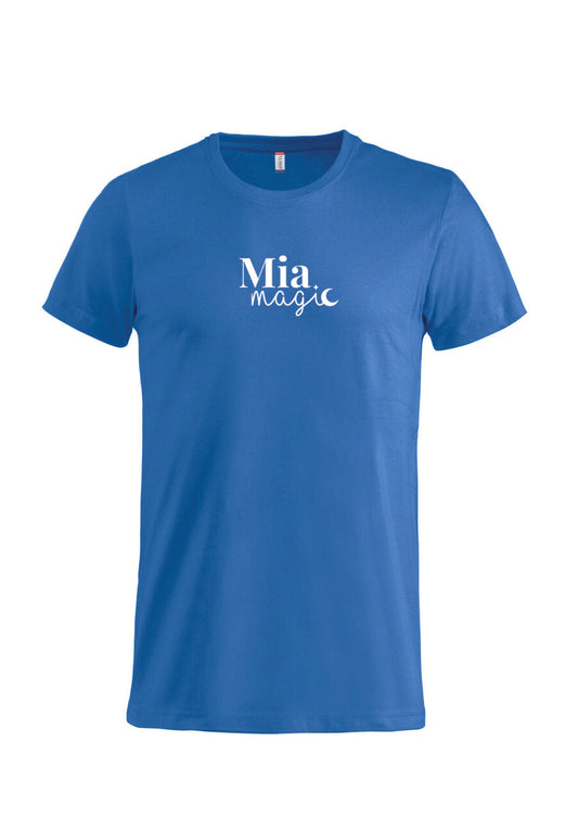 MÍA MAGIC - Stutterma bómullarbolur - blár - allar stærðir