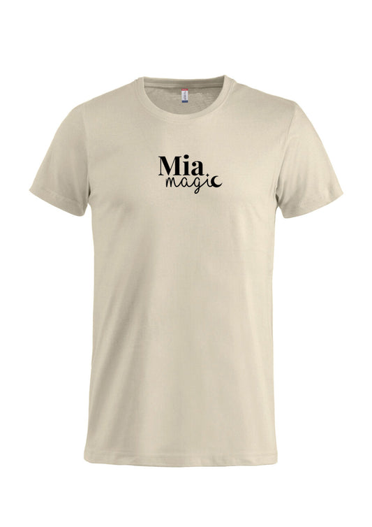 MÍA MAGIC - Stutterma bómullarbolur - beige - allar stærðir