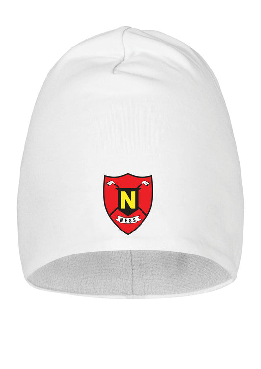 NESKLÚBBURINN - húfa með lituðu merki - hvít - ein stærð