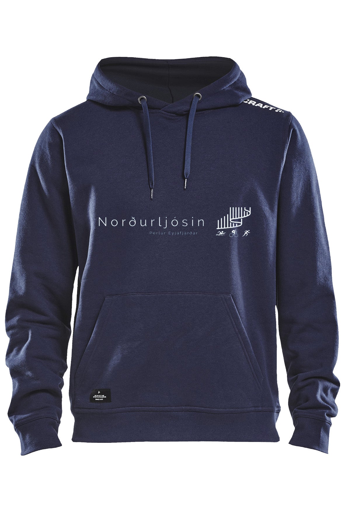 NORÐURLJÓSIN - Hettupeysa með stóru merki - allar stærðir