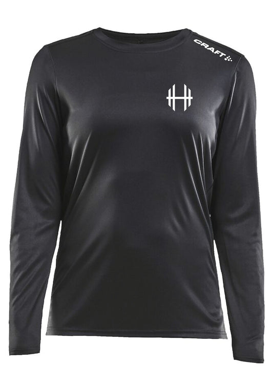 Hlíð heilsurækt - Síðermabolur - Svartur - Dömusnið