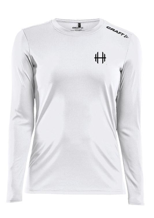 Hlíð heilsurækt - Síðermabolur - Hvítur - Dömusnið